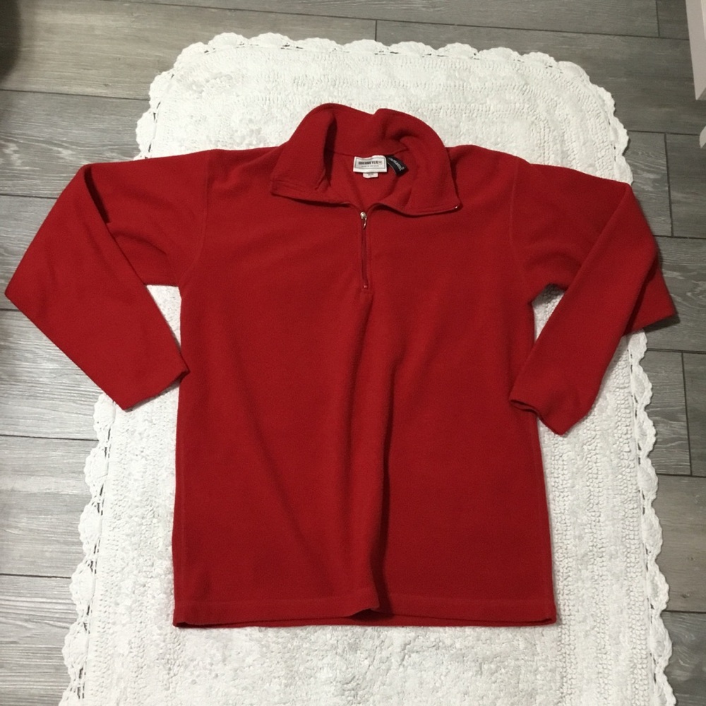OBERMEYER POLARTEC Quarter Zip Fleece Pullover Made In USA size L